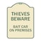 Signmission Thieves Beware Bait Car on Premises Heavy-Gauge Aluminum Architectural Sign, 24" H, TG-1824-22821 A-DES-TG-1824-22821 - alternate 1